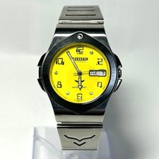 Citizen Automatic Watch 4S81888 Yellow Dial Edgy Design Used
