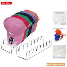 Space-Saving Acrylic Hat Stand - 2 Pack for 14 Caps Display and Organization