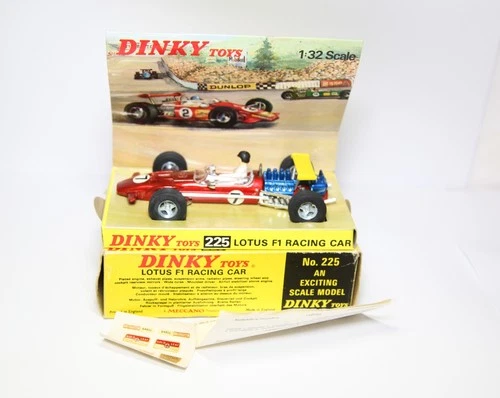Dinky 225 Lotus F1 Racing Car In Original Box - Near Mint Vintage Model