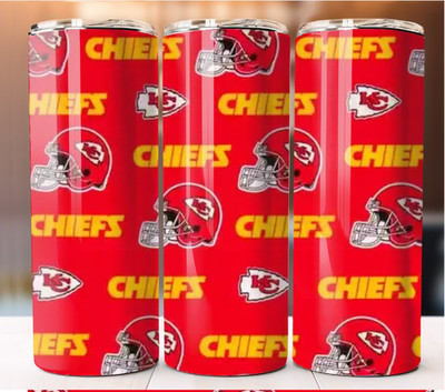 Custom Tumbler Cup Mug 20 oz Stainless Steel Personalized Football Chiefs Team