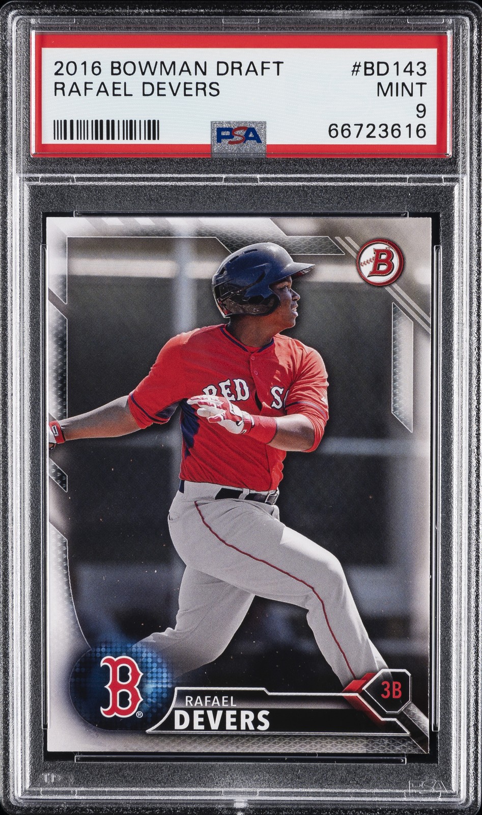 2016 BOWMAN DRAFT #BD143 RAFAEL DEVERS PSA 9