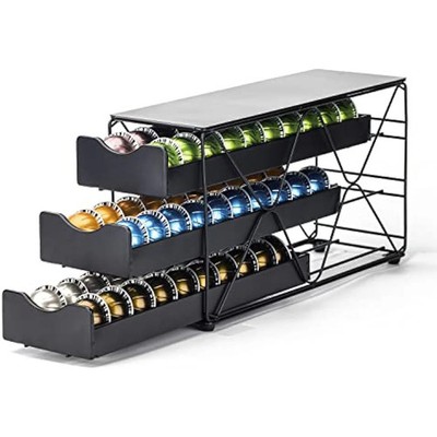 Bagoo Kaffeepads Halter für Nespresso Vertuoline Schublade mehrstufig für Vertuo