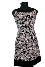 CONNECTED APPAREL Women's Black Pink Floral Sleeveless Knee Dress Stretch 8