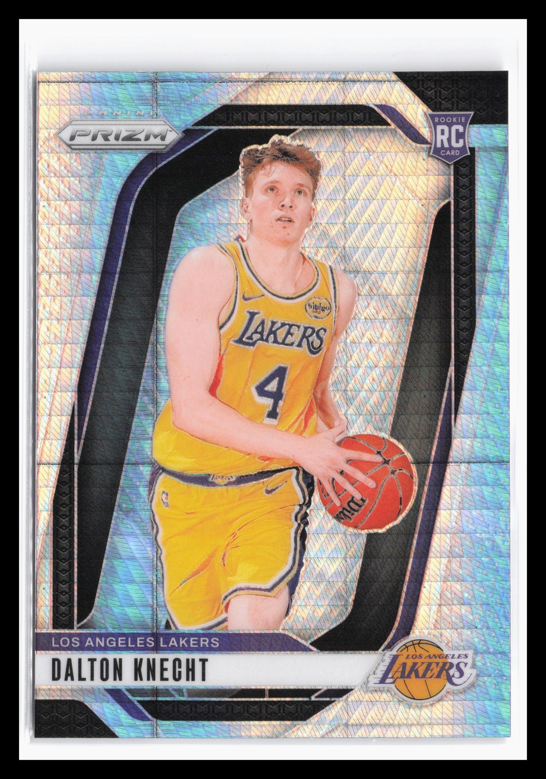 2024-25 Panini Prizm Prizms Hyper #238 Dalton Knecht Los Angeles Lakers RC SP JA