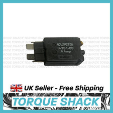 Durite 8A 12V 24V Tall Blade Manual Reset Trip Circuit Breaker 0-381-08 New