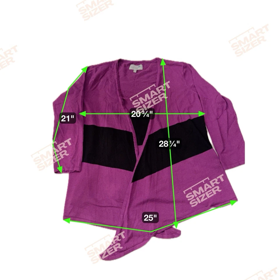 Suéter Mujer Completely me by Liz Lange Púrpura Negro Cárdigan Extra Grande Foto 2 de 4