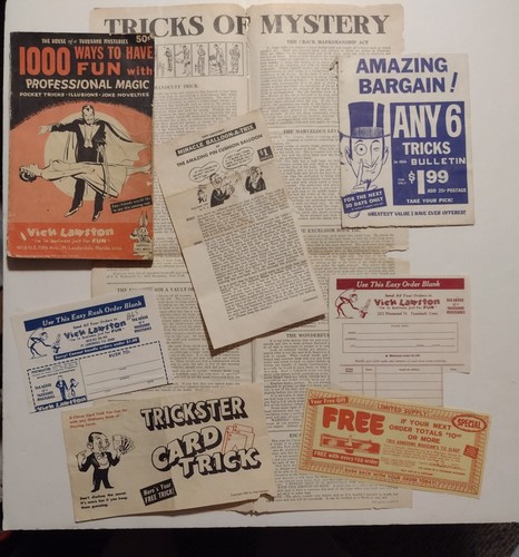 Vintage Vick Lawston House of a Thousand Mysteries Magic Lot