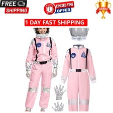 Realistic NASA-Themed Kids Astronaut Outfit Includes Gloves Visor Helmet