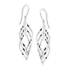 New Silpada 'Whirlwind' Sterling Silver Twisted Drop Earrings