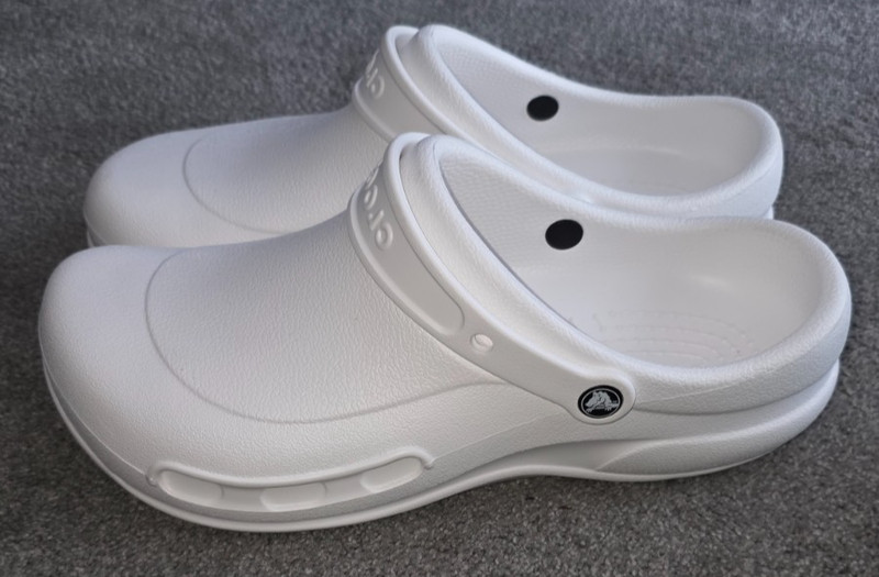 Crocs Bistro Clog White Work Shoes Anti Slip Unisex US Size M13 (1308) 