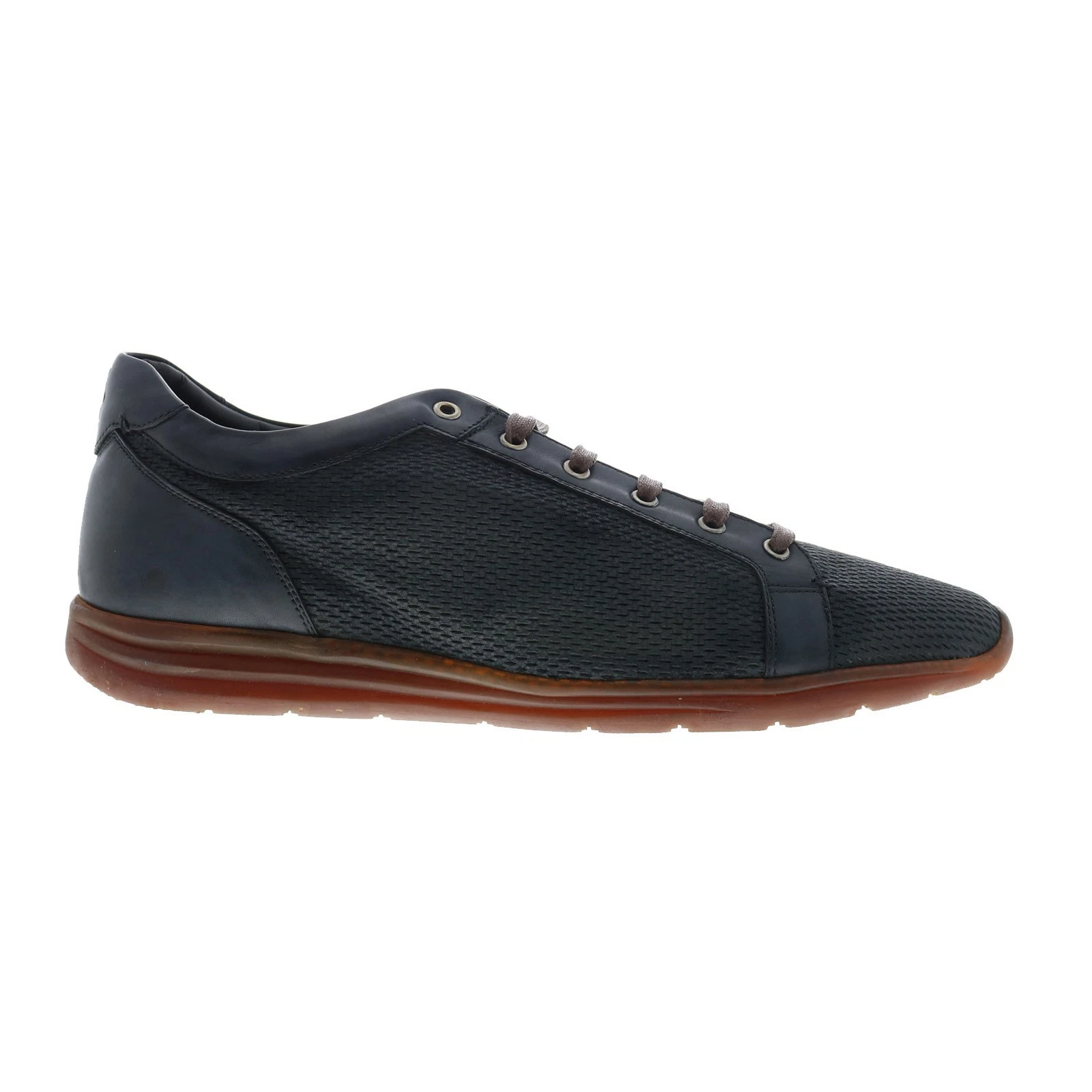 Di Bianco Bitetto Mens Gray Leather Lace Up Lifestyle Sneakers Shoes