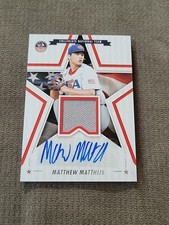 2025 Panini Stars and Stripes Signature Materials Matthew Matthijs Auto Prospect