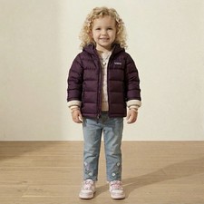 Patagonia Toddler Girls Eggplant Hi Loft Down Puffer Jacket, sz 4T