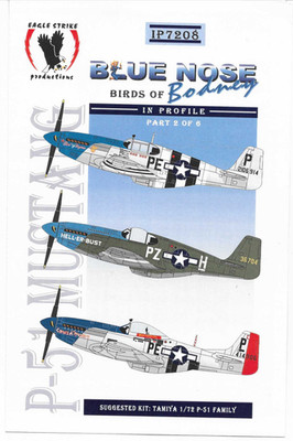 Eagle Strike P-51B/D Mustang, 352nd FG Decals 1/72 IP 72 08 , 3 Popular Options