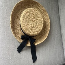 Helen Kaminski Classic 5 Raffia Straw Hat Bla...