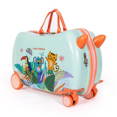 MILK&MOO Rideable Kids Suitcase Jungle Friends, Fun and Safe, Durable, Spacious