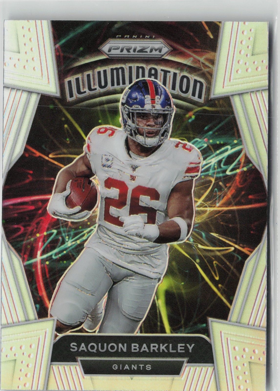 Saquon Barkley 2020 Panini Prizm Illumination #22 Silver Prizm Case Hit SSP