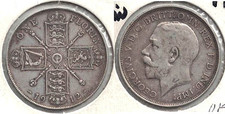 1912 Great Britain George V Silver Florin in Lightly Circulated Condition ~