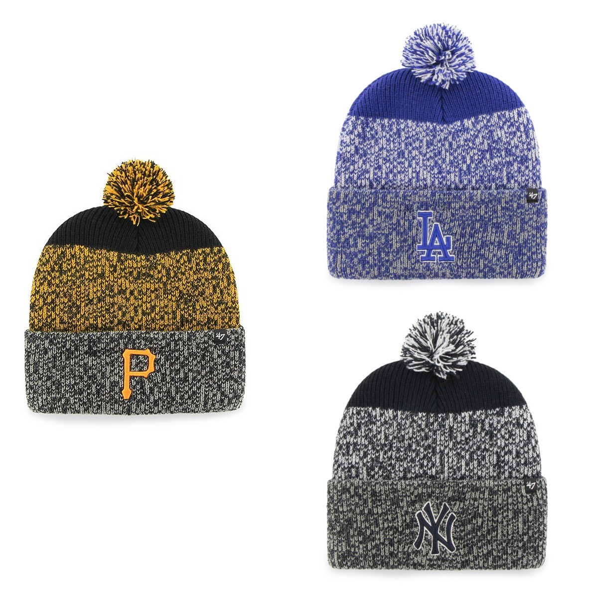 47 Brand MLB Gorro Tejido Bebé Cuff Con Pompon 47 Static