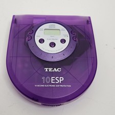 Teac Portable CD Player Purple Model PD-P211 Working Anti Skip Buffer
