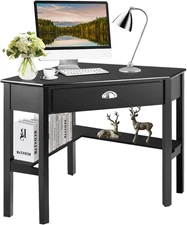 Corner Desk, Corner Computer Desk with Drawer for Small Space, Small Corner Make