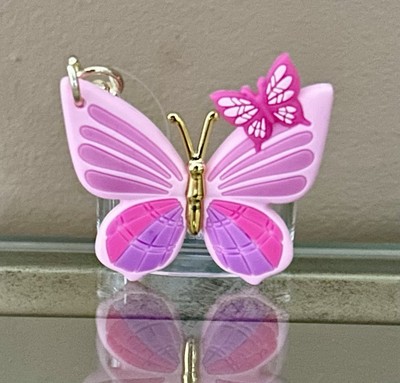 Bath and Body Works Pink Butterfly PocketBac Holder Sanitizer Gel Key Ring