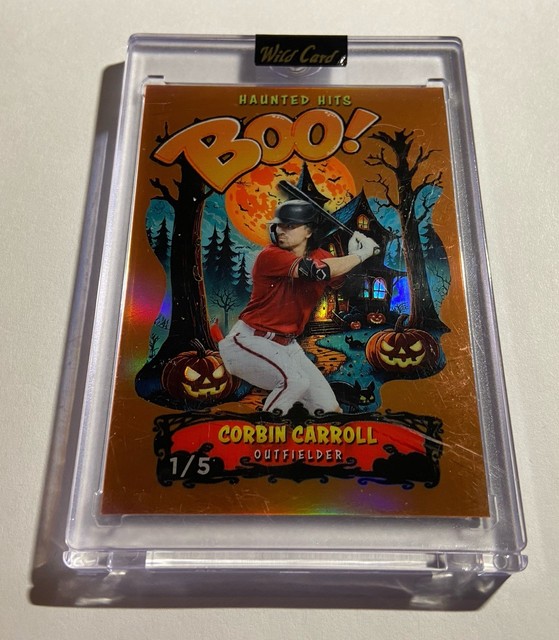 Corbin Carroll Case Hit Orange 1/5 Bookend! 2025 Wild Card Haunted Hits BOO!