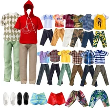 13 Pieces Doll Clothes for Ken Doll Accessories for Boy Doll Outfit, Random