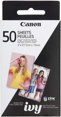 Canon Ivy Zink 2'' x 3'' Photo Sticker Paper 50 Sheets Pack