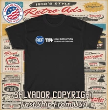 New Tee Shirt RCF TT+ Professional Audio Logo Men's T-Shirt American T-Shirt
