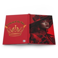 Afrocentric Woman Journal, Red Garnet Diary Notebook Gift for Writers, Matte