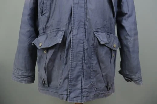 Fred Perry Navy Cotton Long Sleeve Hooded Full Zip Portwood Parka Jacket Size M - Image 3 of 4