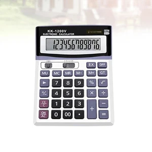 12 Calculatrice scientifique de chiffres Solar Powered Desktop pour les aînés Grand affichage