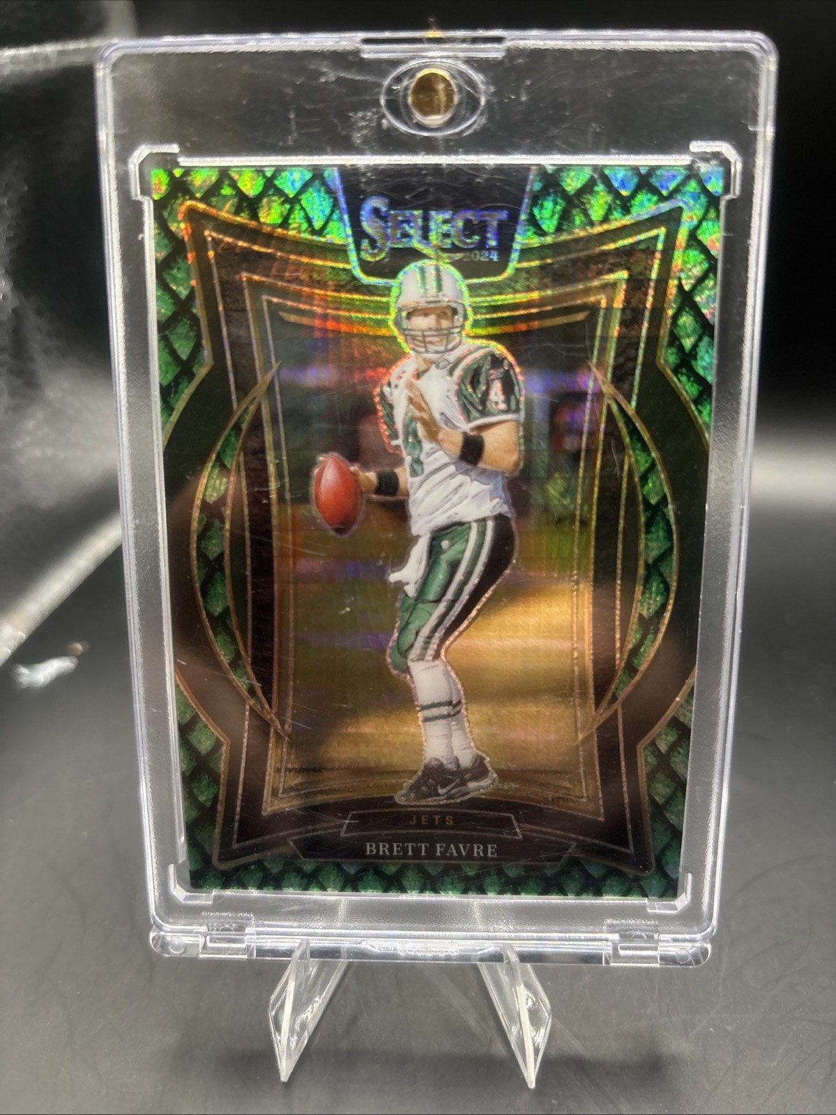 2024 Panini Select - Concourse Brett Favre #12 Dragon Scale Prizm /81