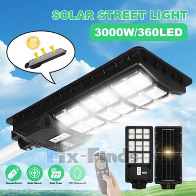Outdoor Solar Street Light LED High Brightness Dusk to Dawn Waterproof Security