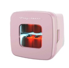 Mini enfriador de bebidas/cuidado de la piel Frigidaire Retro 12 latas rosa EFMIS351-ROSA