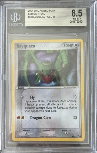 Rayquaza Holo #3/17 - 2004 Pokemon Organized Play Pop Series 1 - BGS 8.5