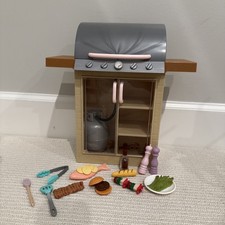 Our Generation Backyard Grill Propane BBQ Grill w/ Food Fits American Girl