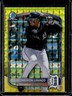 2025 Bowman Draft Thayron Liranzo Chrome Yellow Geometric Refractor #/75 Tigers