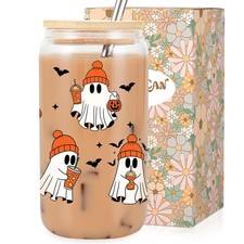 16 oz Ghost Cup, Cute Halloween Cup - Fall, Halloween Birthday Gifts