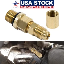 6.0L Ford Powerstroke Diesel Fuel Pressure Test Port & Adapter w/ Schrader Valve
