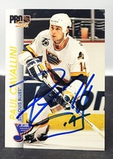 PAUL CAVALLINI Signed Autograph 1992 Pro Set Hockey Card #159 St. Louis Blues