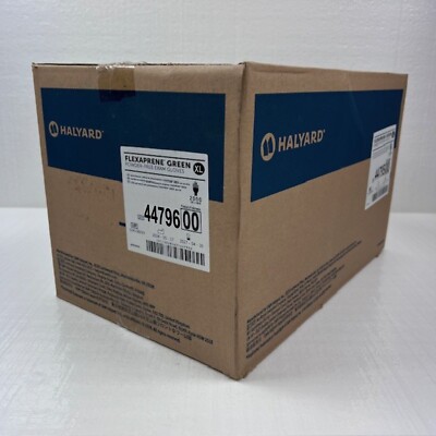 Halyard FLEXAPRENE* GREEN Exam Gloves 44796 - CASE of 1800 X-LARGE 