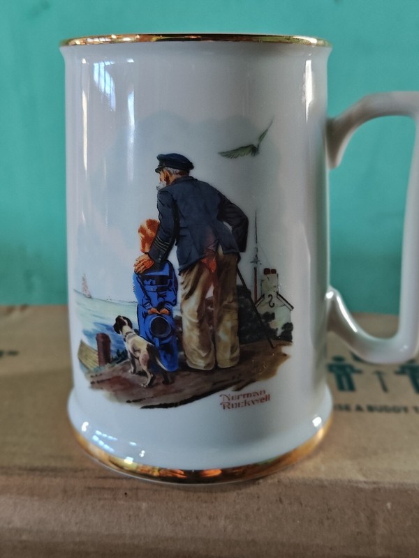 Norman Rockwell "The Seafarers" tankard Mug decorative 5" by 3"