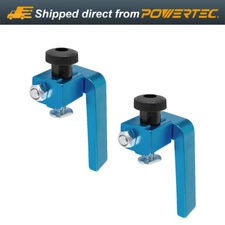 POWERTEC 71367-P2 3-Inch Fence Flip Stop for Woodworking, 2PK
