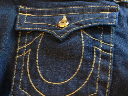 Pantalones de mezclilla True Religion Body Rinse Billy Disco Fever $202 nuevos con etiquetas 32 botones Swarovski - Imagen 7 de 7