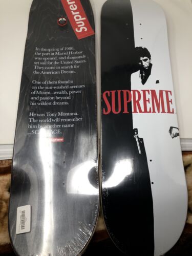 Supreme Scarface Ducha Y Split AMBOS CONJUNTOS Tabla de Skate Nuevo DS Envuelto - Imagen 1 de 11