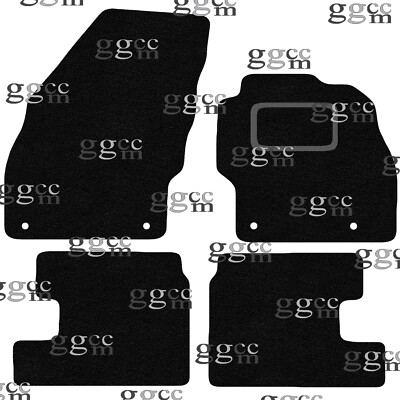 FITS VAUXHALL ADAM 2012 TO 2019 TAILORED BLACK CARPET CAR FLOOR MATS. (4 CLIPS)