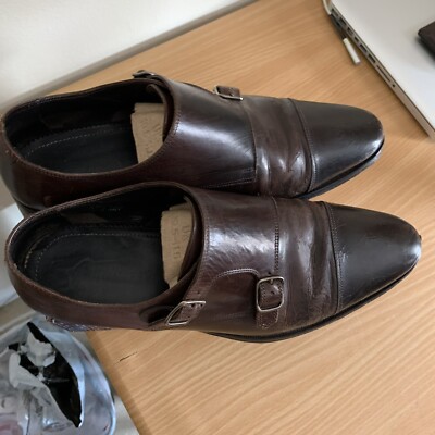 SUITSUPPLY Brown Leather Double Monk Strap Leather Dress  display picture 2