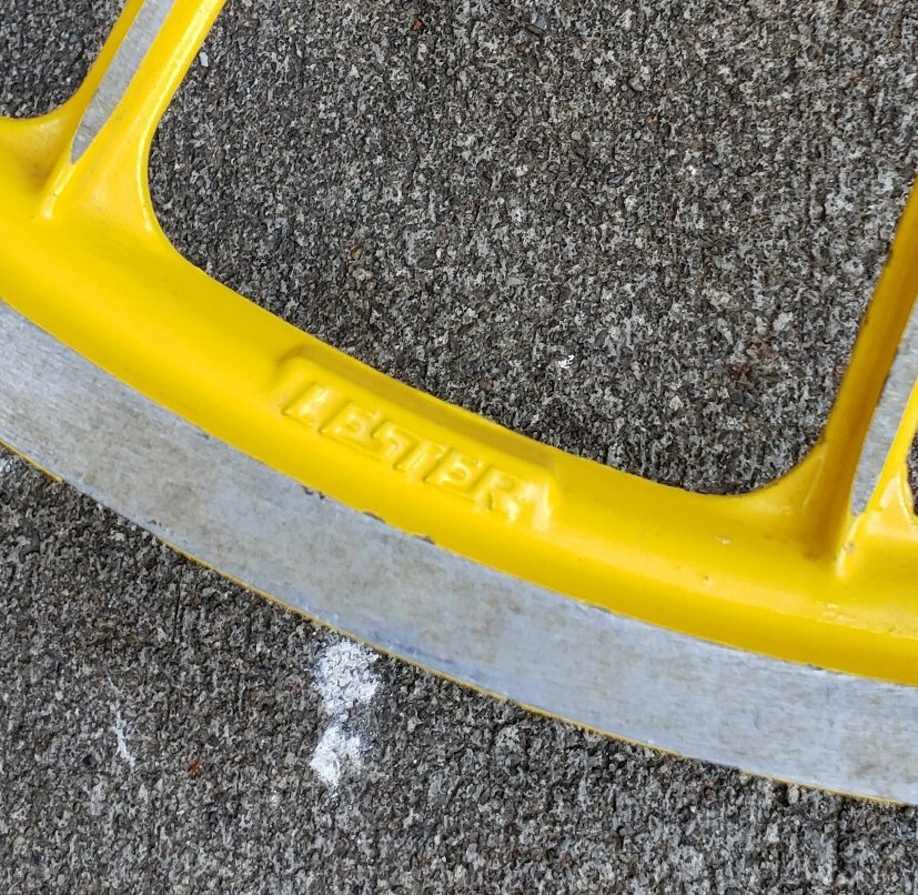 Set of Vintage Lester Aluminum Yellow 17